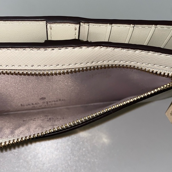 Kate Spade Studded Large Slim Bifold Wallet in Meringue Madison NWT - Picture 4 of 9